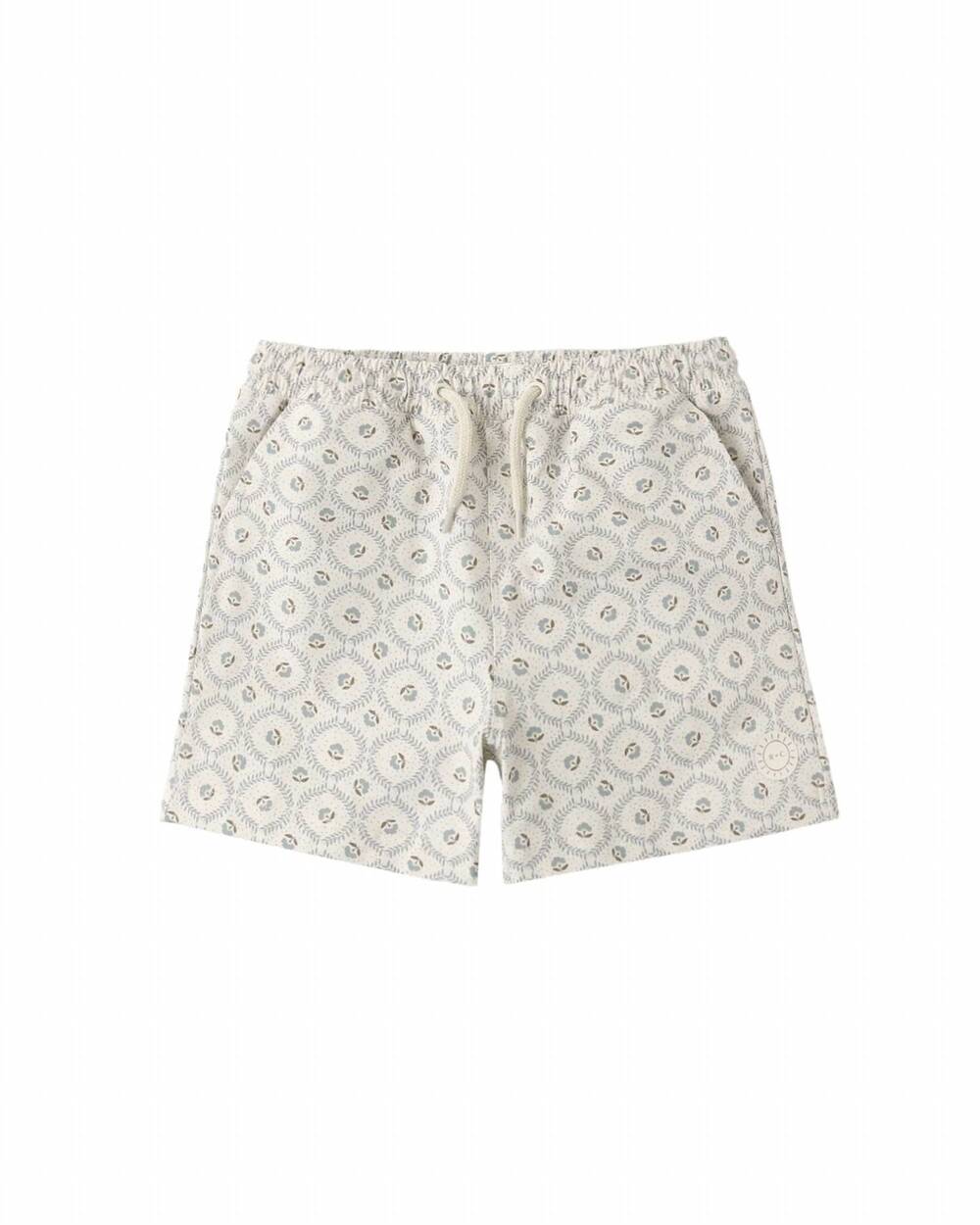 NEW RYLEE + CRU kid's board short in natural / green fleur